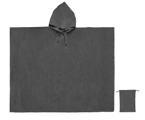 サ ン コー 防災用簡易ポンチョ トイレや着替え目隠し防寒かっぱに ブラック CL-96