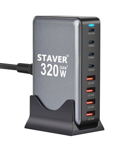 320W [d 8|[g Pmax100W 1.5mdP[u GaNFast PD3.0Ή PSEZpK 100W펞Ή 1*100W2*65W4*QC18W 4 USB-C4 USB-A cȃXy[X _u m[gPCɋ}[dΉ MacBook Pro PDΉ