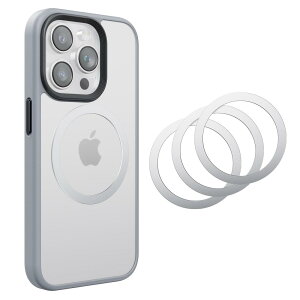 NIMASO マグネットリング Magsafe 対応 磁気増強 金属 メタル リング マグセーフ シール ワイヤレス充電対応キット 軽くて 薄いデザイン I P h o n e16/15シリーズとAndroid 全機種対応 (3個入-シルバー)