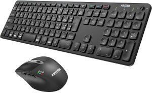 Arteck Bluetooth L[{[h }EX Zbg }`yAO 3foCXɓڑłType-C [d tTCY BluetoothL[{[h lԍHwɊÂ}EX WindowsAiOS, Android,Rs[^[