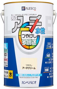 カンペハピオ ペンキ 塗 料 水性 つやけし アーチクリーム 4L 水性塗 料 日本製 アレスアーチ 00227652571040