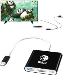 Dnkeaur【新型】Switch ドック 小型 スイッチ ドック Switch直接にTV出力 Steam Deckゲーム機本体 HD変換/TV/テーブルモード ニンテンドースイッチ Switch OLEDドック HDMI変換アダプター4K@30Hz Switchテ レビ接続ケーブル Type-C to HDMI変換3in1 USB Cポート 替換 旅行 出