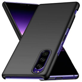 YUYIB Xperia 5 SOV41 SO-01M 用 ケース おしゃれ Xperia5 SOV41 用 カ バ ー 耐衝撃 薄 高級なPC 品 質 保 証 ブランド ハードケース 携帯カ バ ー (Xperia 5, ブラック)