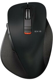 エレコム ワイヤレスマウス Bluetooth 静音 EX-G 握りの極み マルチペアリング Lサイズ 5ボタン ブラック M-XGL15BBSBK
