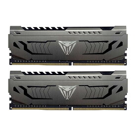 Patriot Viper Steel DDR4 3200MHz PC4-25600 32GB (16GB x 2枚) アルミニウム製ヒートシンク デスク用メモリ PVS432G320C6K
