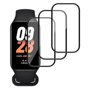 �y3���Z�b�g-�� �i���z�Ή� Xiaomi Smart band 8 Active �t�C���� �V���I�~ �X�}�[�g�o���h8 Active �ی�t�B���� ��ʕی�V�[�g �t���V�[�� �J �o �[ �t���ی� �\�t�g �y PET������ �Y�f�@�� 3D�ȖʃJ 