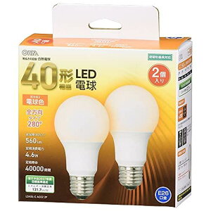 �I�[���d�@ LED�d�� E26 40�`���� �d���F �S���� 2�� LDA5L-G AG52 2P 06-4704 OHM