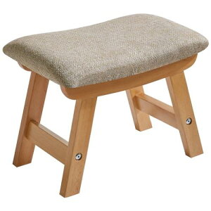 Aibiju ソファスツール ソファベンチ 天然木 スツール 足置き スツールチェア 40x25x29cm 木製 靴交換低いオットマン イス 高反発 カーキ色のカ バ ー+木の色脚 YD-1358