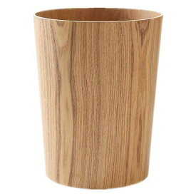 【木製ごみ箱】ゴミ箱 ダストボックス 上開き 木製ごみ箱 9L 【丸/ナチュラル】 ダストボックス コンパクト リビング くず入れ ゴミ入れ (ナチュラル)
