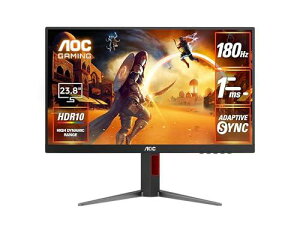 AOC j^[ fBXvC 24G4/11, 23.8C`, 1920×1080@180Hz, 1ms(MPRT), HDMI2.0 x 1/ DP1.4x1, ~()/`g/XC[x/s{bg(c]),u[Cgጸ, tbJ[t[, Adaptive Sync, HDR10