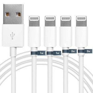 【2025正 規MFi認証品】i-Phone 充電ケーブル ライトニングケーブル 純正品質【1M/2M 各2本】充電器 ケーブル 2.4A急速充電 USB 充電コード 高速データ転送 断線防止 高耐久 i-Phone 14/14 Pro/13/13 Pro/12/