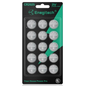 Enegitech CR2025`E{^dr RC` CR2025 `Edr 3V  v/d/R/  vΉ [ ^dq@pRC`dr 15Zbg