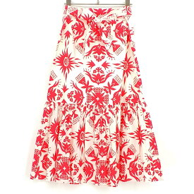 85%オフ 国内正規品 SCOTCH&SODA スコッチアンドソーダ スカート ロングスカート XSサイズ Sサイズ レディース ホワイト×レッド 花柄 SK00014SS