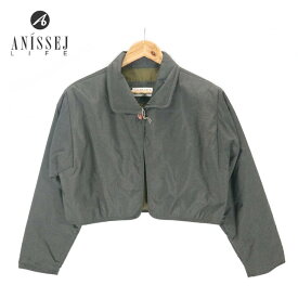 75％オフ 新品 正規品 ANISSEJ LIFE アニセイライフ ジャケット Mサイズ チャコールグレー M～LLサイズ レディース ショート丈ジャケット カバーオール 1ボタン ou00138al