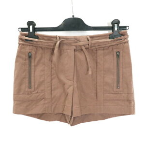 92%オフ 訳あり品 新品 正規品 プリングル PRINGLE ショートパンツ 6サイズ レディース Sサイズ ブラウン 綿麻 コットン リネン 春夏 PLE770-6802