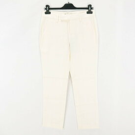 90％オフ 新品 正規品 ステファネル STEFANEL パンツ 40サイズ レディース Mサイズ オフホワイト スラックス レーヨン リネン コットン 光沢 アウトレット 春夏 IP235D71016