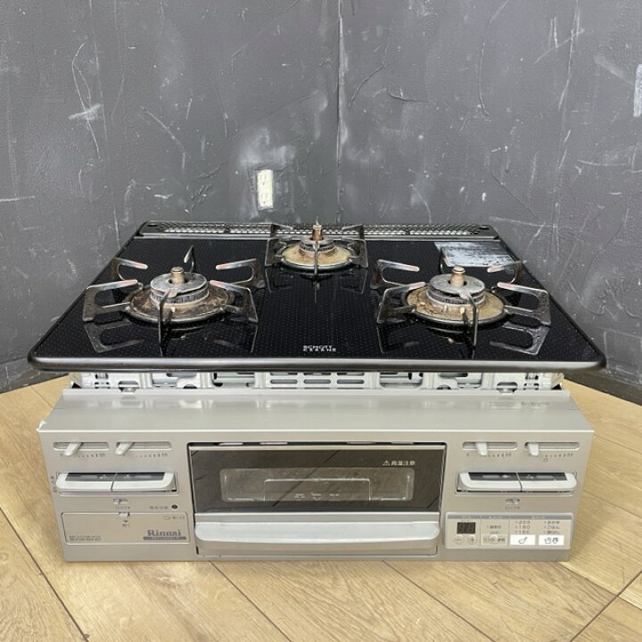 楽天市場】ビルトイン ガスコンロ グリル付き 三口 【中古】動作保証 