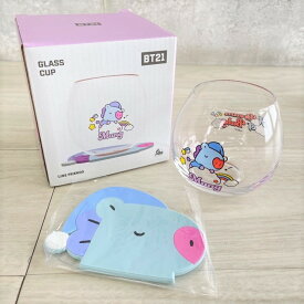 ★新生活応援フェア★今だけ大安売り開催中!!☆☆BT21 グラスカップ&コースターセット Mang 新品 ソロモン商事 CKS-BT21-A-MG BTS 防弾少年団 × LINE FRIENDS コラボ グッズ / 31211在★24