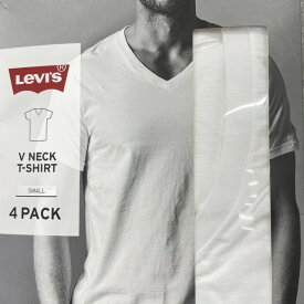 ★新生活応援フェア★今だけ大安売り開催中!!☆☆VネックTシャツ 新品箱潰れ Levis リーバイス メンズ Vネック Tシャツ 4枚組 Sサイズ Levis Mens V-Neck T-Shirts 4pack/61813★30