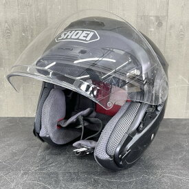 SHOEI J-FORCE4 ジェットヘルメット 【中古】 XLサイズ 61cm ショウエイ ショーエイ Jフォース バイク用品 ブラック/57627