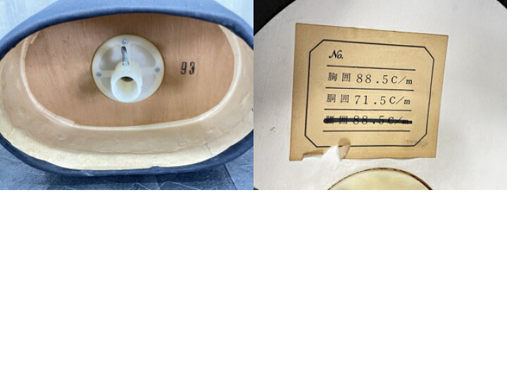 楽天市場】トルソー2体セット【中古】男性用 ブラック 木製台座 高さ 