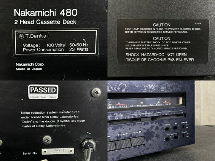 楽天市場】ジャンク品 Nakamichi 480 2Head Cassette Deck カセット 