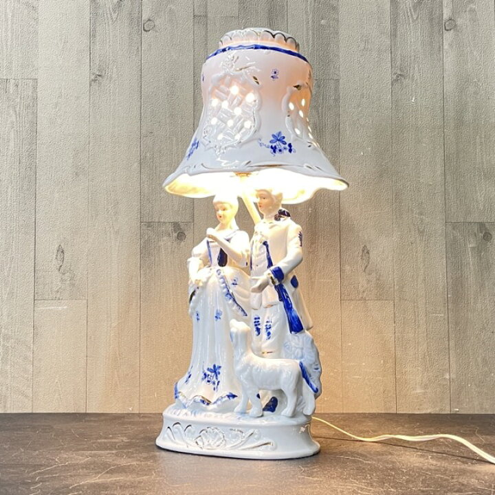楽天市場】フィギュリンランプ 【中古】 西洋人形 スタンド テーブル 