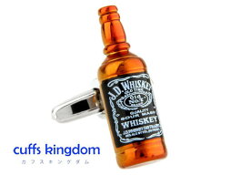 ビン ウイスキー カフスボタン 【 brown お酒 男女 カフリングス ビヤガーデン ユニーク 乾杯 おもしろ 個性 カフス専門店 】
