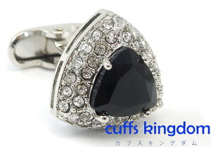 豪華 ジュエリー 【 シルバー x ブラック 】 カフスボタン 【 銀色系 男女 カフリングス 営業マン おしゃれ かわいい 結婚式 カジュアル シンプル スーツ ゴージャス 人気 プレゼント ギフト