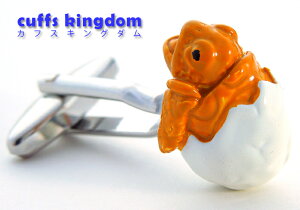 ユニーク 動物 カフリングス 亀のふ化 【 色 : 白 山吹 色 】 カフスボタン 【 ホワイト 男女 カフリングス おしゃれ 動物 プレゼント 亀 おもしろ ギフト 大人気 個性 成人式 卒業式 結婚式