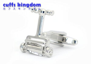 手動芝刈り機 カフリングス 【 色 : 銀 】 カフスボタン 【 おもしろ系 シルバー 営業マン おしゃれ 男女 カフリングス スーツ プレゼント 大人気 ユニーク 卒業式 成人式 結婚式 カフス専門