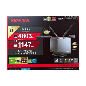 yVizBUFFALO obt@[ LAN WiFi[^[ WXR-6000AX12P/D ubN