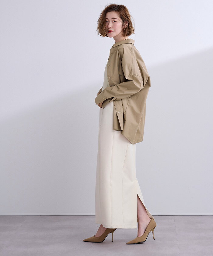 先着100名様【店内全品50%OFFクーポン】6/20 20時~■ベーシックシャツ トップス レディース シャツ ブラウス ボタン 羽織り シンプル オーバーサイズ オフィス【メール便可/100】 - メイン画像 9