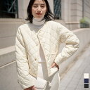 【店内全品20％OFFクーポン】9/11 1:59まで■ゴールド釦キルティングジャケット アウター レディース ジャケット 羽織…