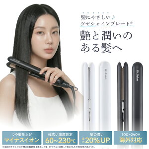 Ur.Salon �w�A�A�C���� 28mm �u�Ԑ����������Ȃ� ���{��� �_���[�W���y�� 60°C�`230°C��5°C���� �C�O�Ή� �}�C�i�X�C�I�� �����c���� �ቷ�P�A �X�g���[�g&�J�[�� 2way ���������x�㏸ �㉺���E��