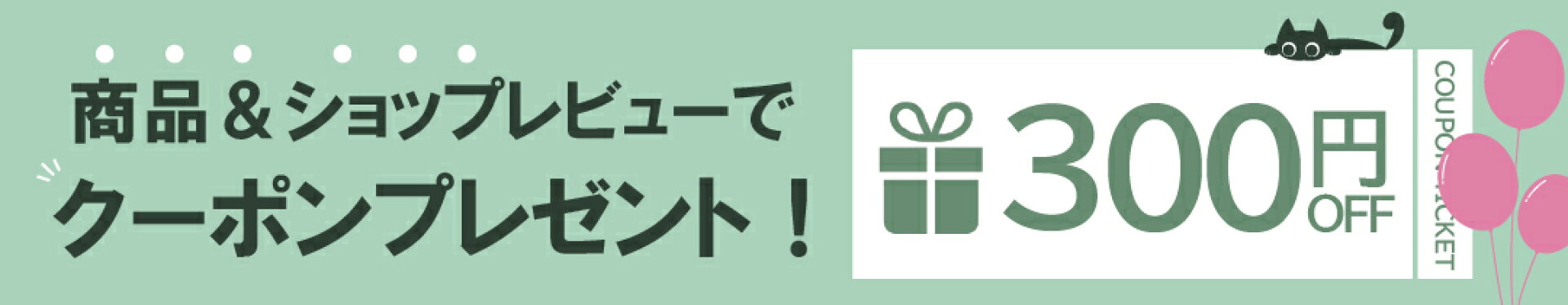 レビューで300円クーポンプレゼント