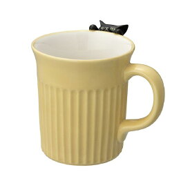 にらめっこ猫マグ マグカップ マグ コーヒーカップ 陶製 黒猫 三毛猫 DECOLE デコレ ねこ ネコ 猫雑貨 猫グッズ 猫柄 癒し かわいい おしゃれ オフィス 自宅 プレゼント ギフト