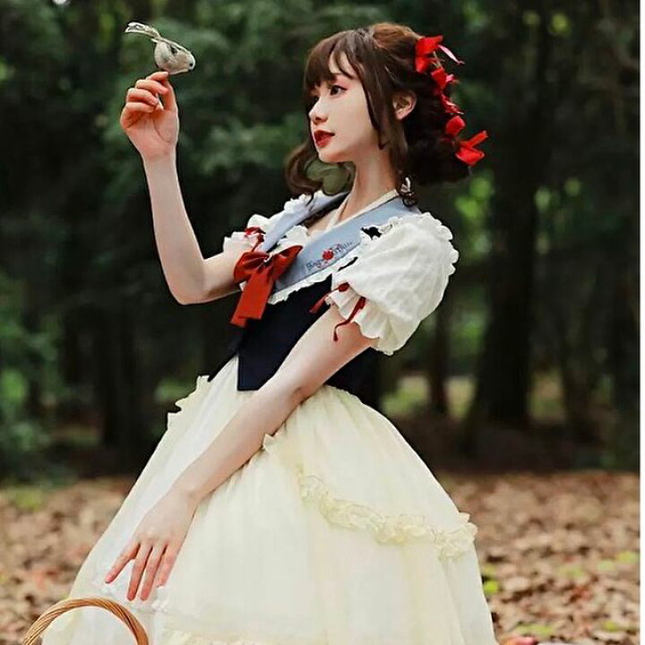 楽天市場】ロリータ コスプレ 白雪姫 メルヘン セットアップ ドレス 