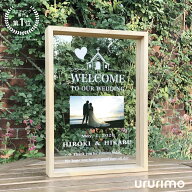 【木製フレーム入り アクリル 写真入りウェルカムボード A4サイズ】送料無料 ウェディング wedding 結婚…