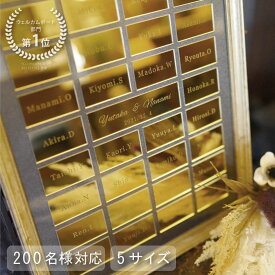 200人まで対応可能！ピースの厚さが選べる【結婚証明書 ゲスト参加型 ミラーアクリル ゴールド アンティーク額】送料無料 大人数 ウェディング wedding 結婚式 新婚 プレ花嫁 ウェルカムスペース ウェルカムボード 結婚準備 記念日 シンプル おしゃれ　寄付者　芳名板