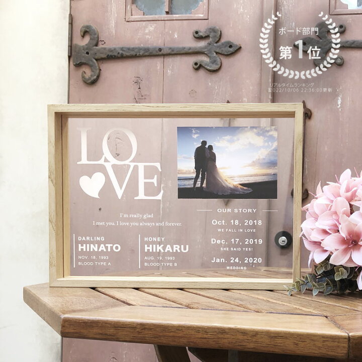 楽天市場】【結婚式 結婚記念日 お祝い ギフト】木製フレーム入り 写真 