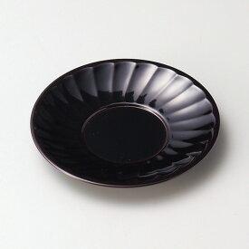 菊割茶托（溜）5枚セット 宮内庁御用達 木合 日本製 来客 越前漆器 うるし 上品 器 テーブル小物 漆器 漆塗 手塗 高級 おすすめ キッチン雑貨 茶道具 おもてなし コースター 5枚揃い