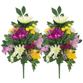 造花 仏花 花束 2本セット 1対 2束 枯れない お盆 お墓 仏壇 zz
