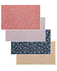経机マット 仏壇マット 経机敷 敷物 かのん 花柄 選べる 2サイズ([尺2]30cm×21cm),([尺4]35cm×22cm) 4色(ピンク、パープル、ブルー、イエロー) z