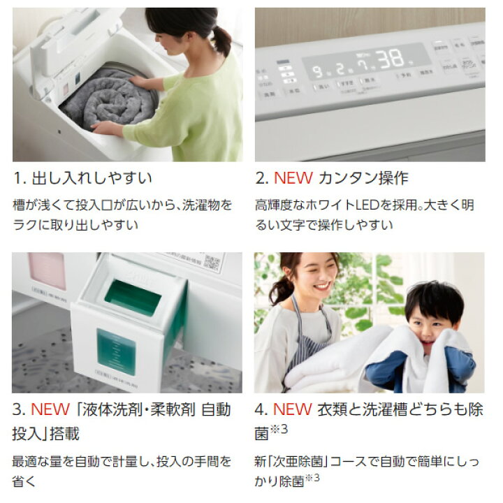 楽天市場】洗濯機 縦型 パナソニック インバーター全自動洗濯機 8kg 