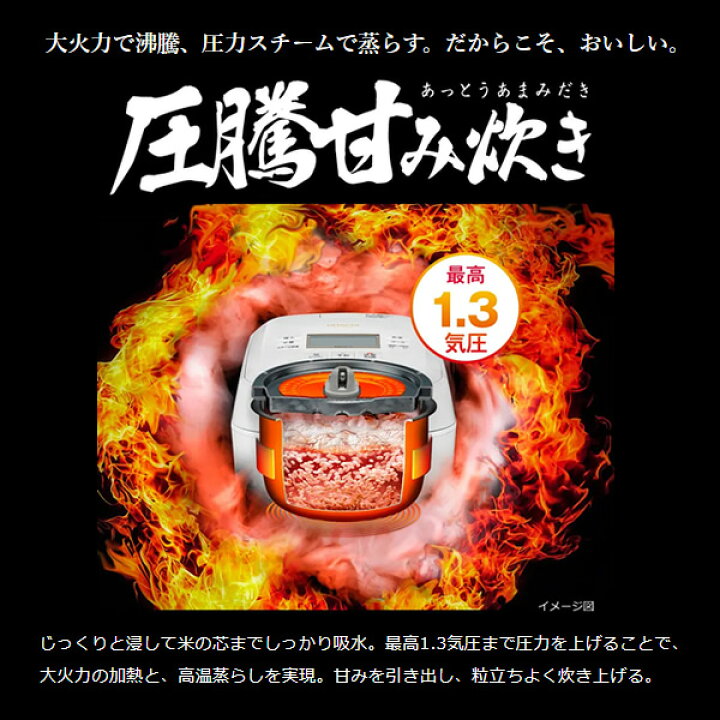 楽天市場】炊飯器 日立 HITACHI 圧力スチームIHジャー炊飯器（5.5合 