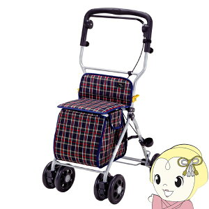 【期間限定クーポン発行】マキテック シルバーカー ルーク 紺チェック おしゃれ カバー 軽量 ギフト RK-10DB【/srm】