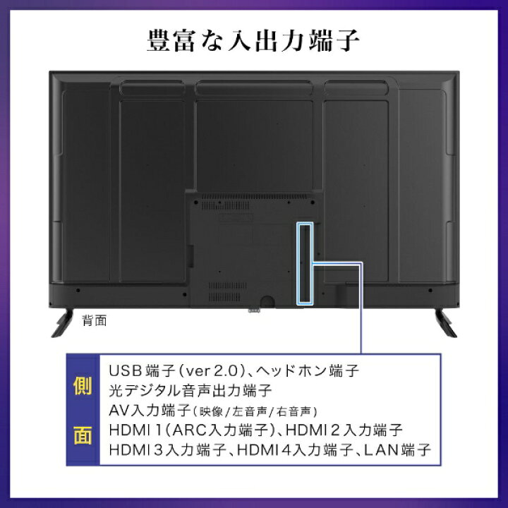 楽天市場】【メーカー直送】チューナーレステレビ 55型 maxzen 