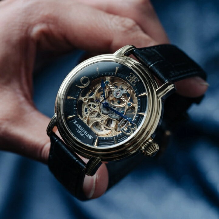 楽天市場】EARNSHAW アーンショウ メンズ腕時計 ES-8011-03 LONGCASE 