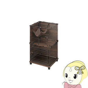 猫 ケージ 2段 ファニチャースタイルケージ PFSC-602 ウォールナット アイリスオーヤマ【/srm】